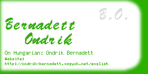 bernadett ondrik business card